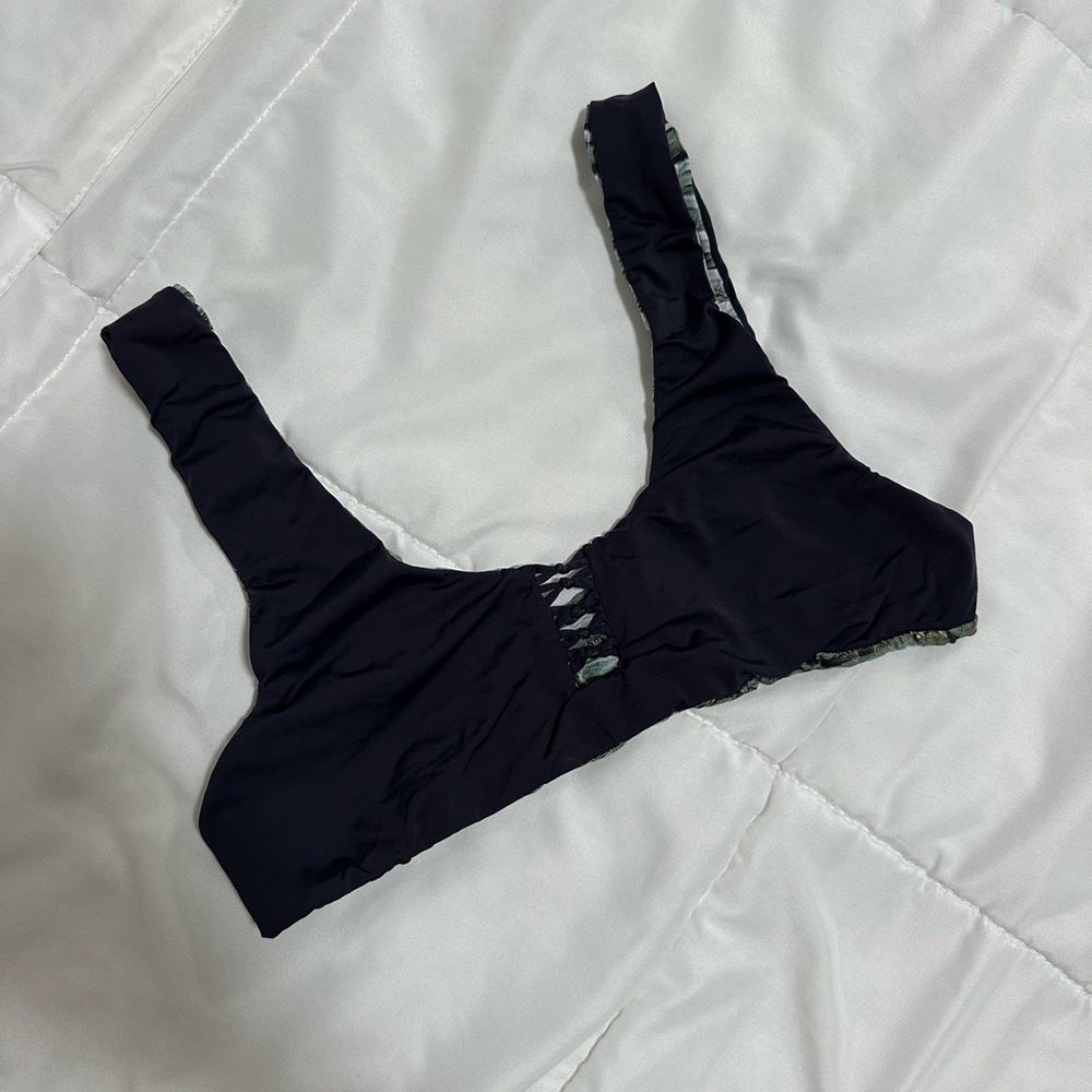 Reversible Snakeskin Bikini Top